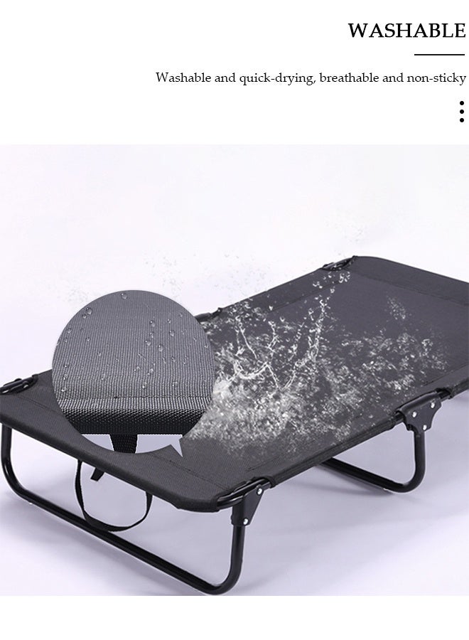 DUNISO Outdoor Elevated Dog Bed Pet Dog Beds for Extra Large Medium Small Dogs - Portable Dog Cot for Camping or Beach Durable Fall Frame Raised Dog Bed with Breathable Mesh - Image 5