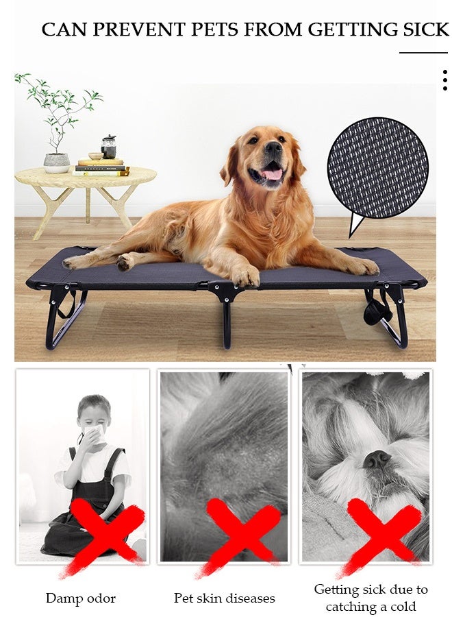 DUNISO Outdoor Elevated Dog Bed Pet Dog Beds for Extra Large Medium Small Dogs - Portable Dog Cot for Camping or Beach Durable Fall Frame Raised Dog Bed with Breathable Mesh - Image 3
