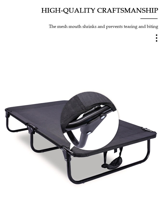 DUNISO Outdoor Elevated Dog Bed Pet Dog Beds for Extra Large Medium Small Dogs - Portable Dog Cot for Camping or Beach Durable Fall Frame Raised Dog Bed with Breathable Mesh - Image 4