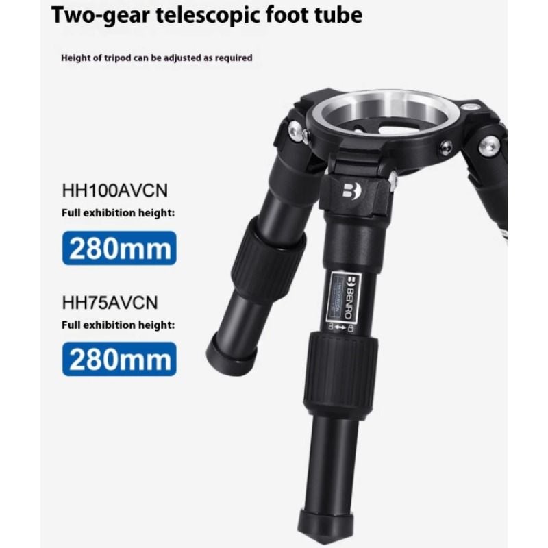 Benro Hh100avcn Aluminum Hi-Hat Mini Tripod for Video, 100kg Load, Camera Stand Bracket - Image 5