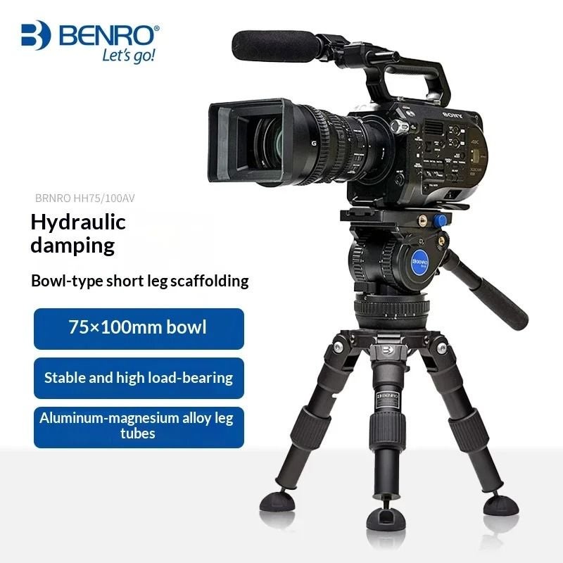 Benro Hh100avcn Aluminum Hi-Hat Mini Tripod for Video, 100kg Load, Camera Stand Bracket - Image 4