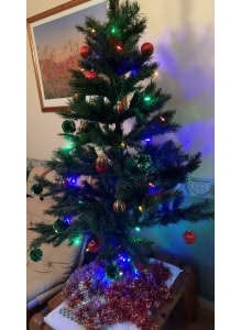 Lazybeee LAZYBEEE 3 feet Tree with 50 pcs Decoration Christmas Ornaments Christmas Tree with Lights and Decorations Easy Christmas Tree Easy Storage  - Image 2