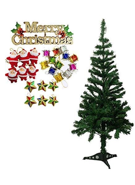 Lazybeee LAZYBEEE 3 feet Tree with 50 pcs Decoration Christmas Ornaments Christmas Tree with Lights and Decorations Easy Christmas Tree Easy Storage  - Image 1
