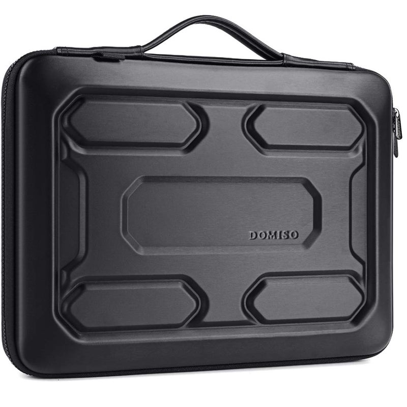 DOMISO 15.6 inch Laptop Sleeve with Handle Shockproof Computer Bag Waterproof EVA Protective Carrying Case for 15.6" Lenovo Yoga 720 IdeaPad 310 320 ThinkPad T570/Dell Inspiron 15/HP Envy 15, Black - Image 4