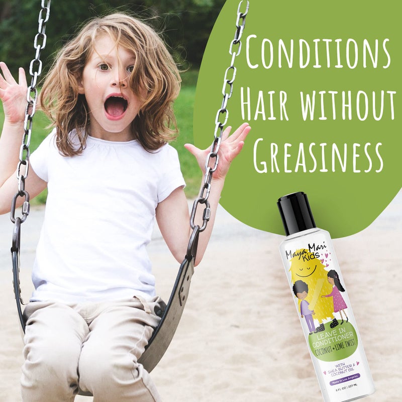 MAYA MARI Kids Leave In Conditioner and Hair Detangler | Sulfate Free Curly Hair Products | Gentle Curl Treatment for Toddlers and Babies, 8 Oz - Image 3