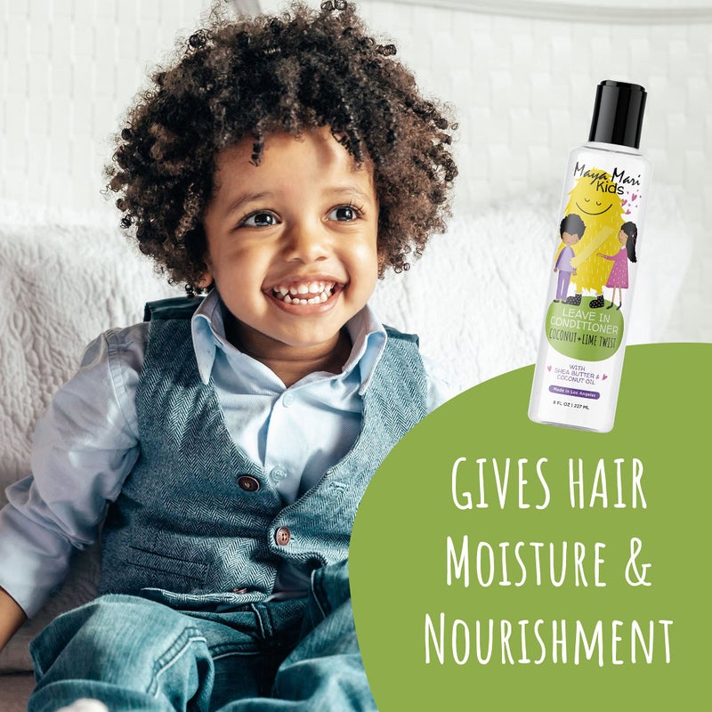 MAYA MARI Kids Leave In Conditioner and Hair Detangler | Sulfate Free Curly Hair Products | Gentle Curl Treatment for Toddlers and Babies, 8 Oz - Image 5