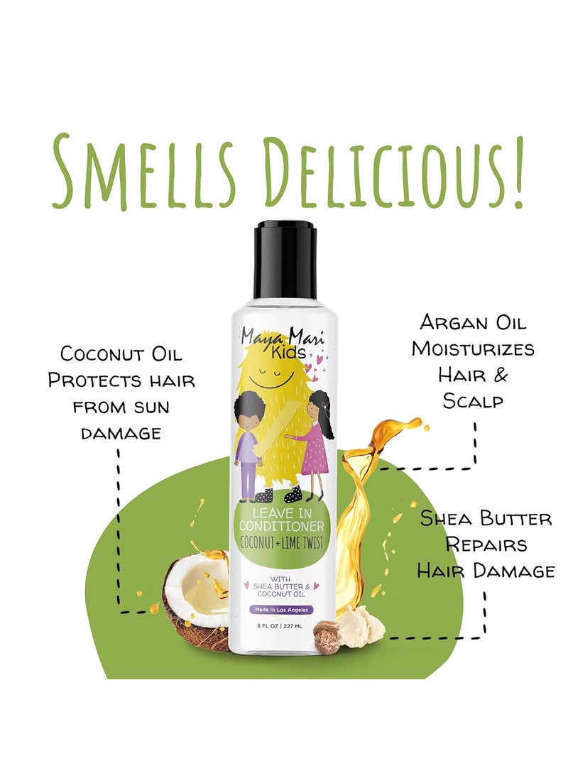 MAYA MARI Kids Leave-in Conditioner With Coconut Oil, Shea Butter, and Marula Oil, Coconut and Lime Twist, 8 oz  - Image 2