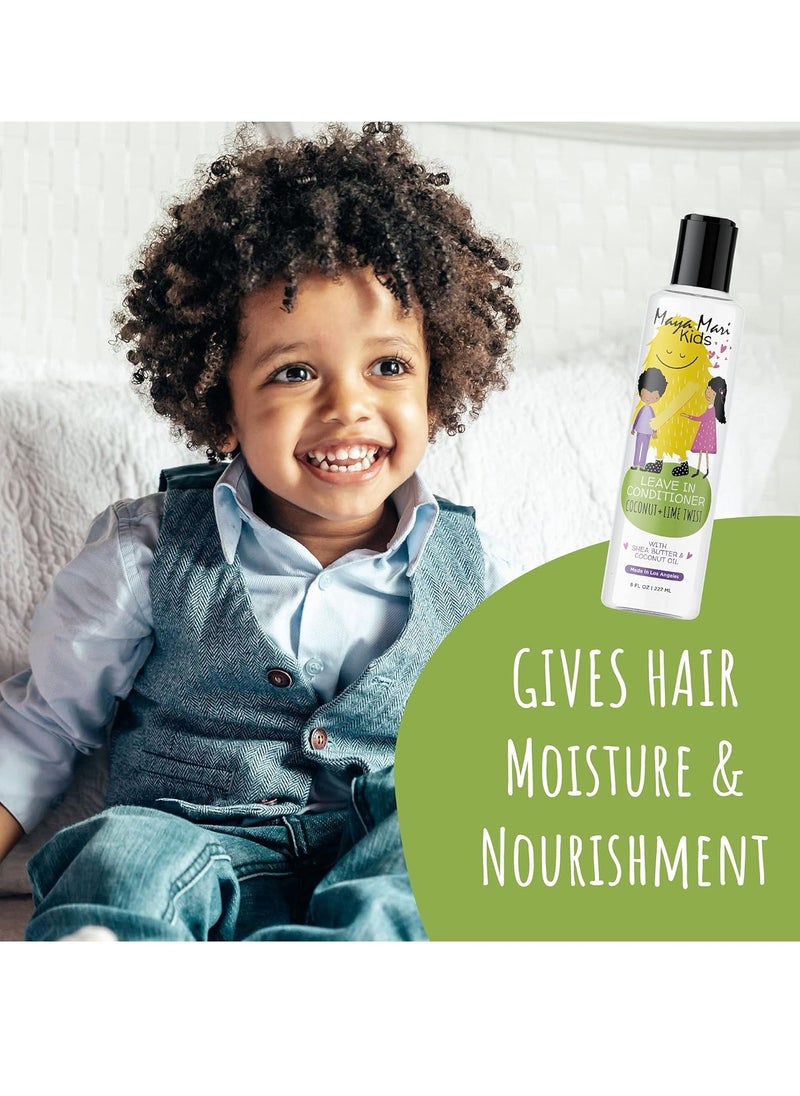 MAYA MARI Kids Leave-in Conditioner With Coconut Oil, Shea Butter, and Marula Oil, Coconut and Lime Twist, 8 oz  - Image 3