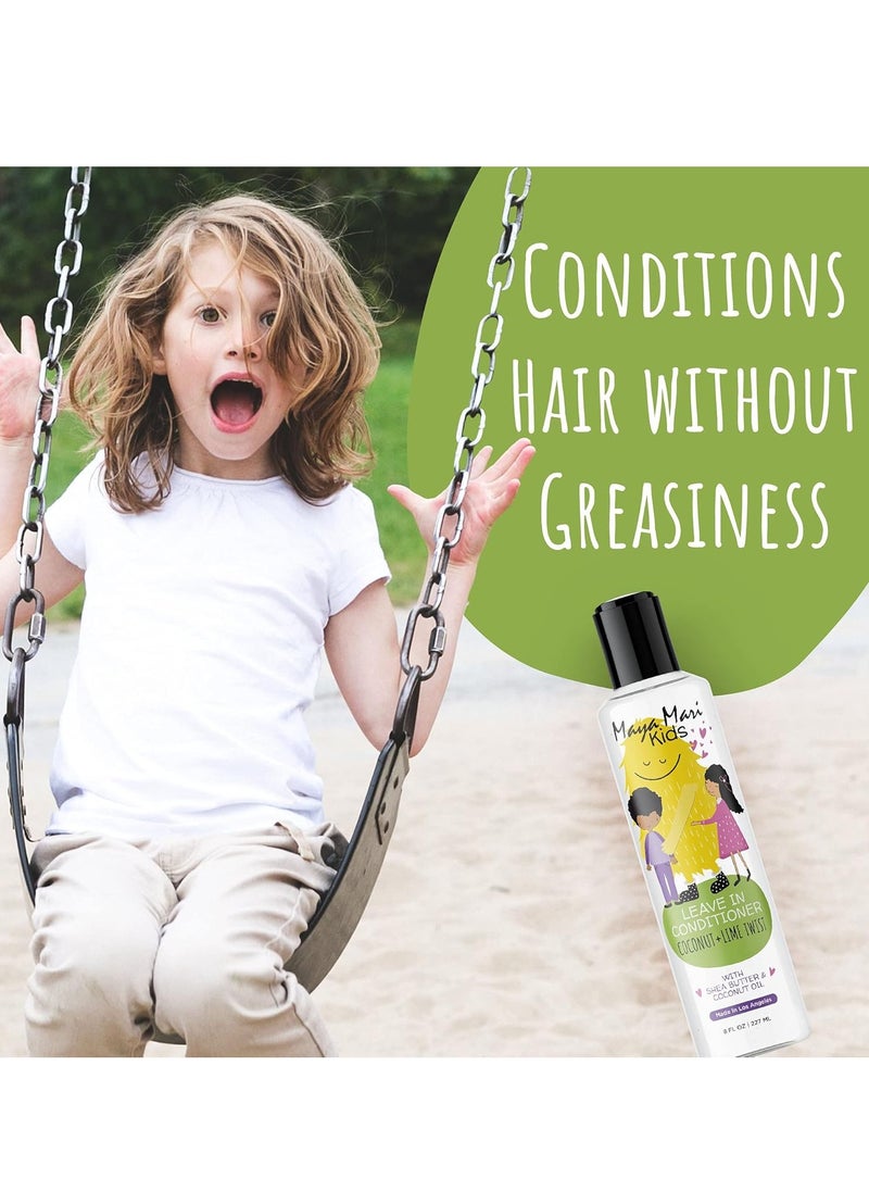 MAYA MARI Kids Leave-in Conditioner With Coconut Oil, Shea Butter, and Marula Oil, Coconut and Lime Twist, 8 oz  - Image 4