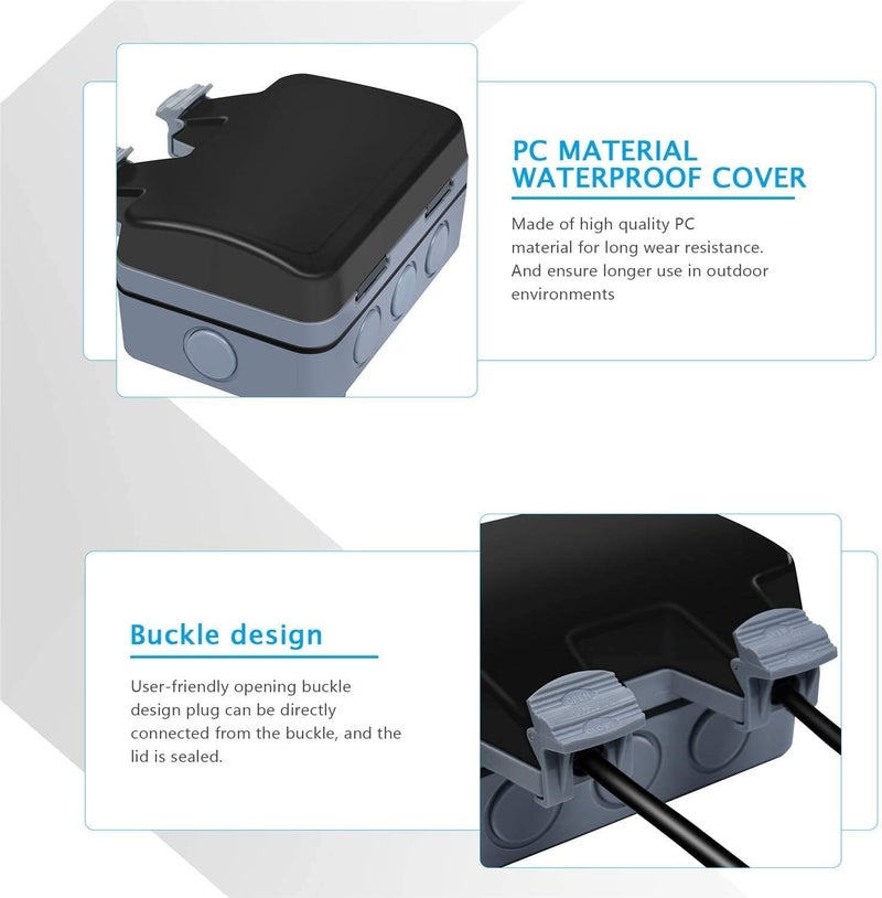 Reliable Waterproof Outdoor Double Socket - Image 3