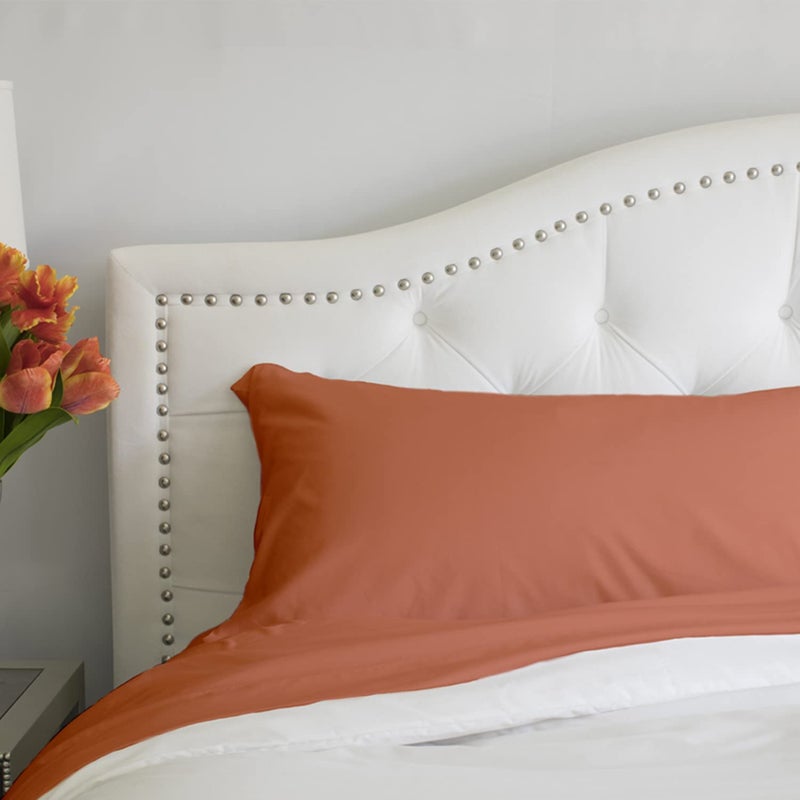 PeachSkinSheets مجموعة ورقة التوابل Peachskinshouts - مستوى 1500TC من النعومة - أوراق تبريد ناعمة إضافية للنوم الساخن والتعرق الليلي - حجم رأس الملك (36 "" "الانقسام)  - Image 1