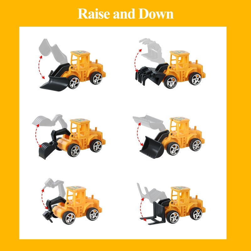 Hercocci 25Pcs Construction Cake Topper  Excavator Tower Cupcake Topper Bulldozer Backhoe Traffic Road Sign Cake Decor Vehicles Decorations Construction Birthday Party Supplies - Image 4