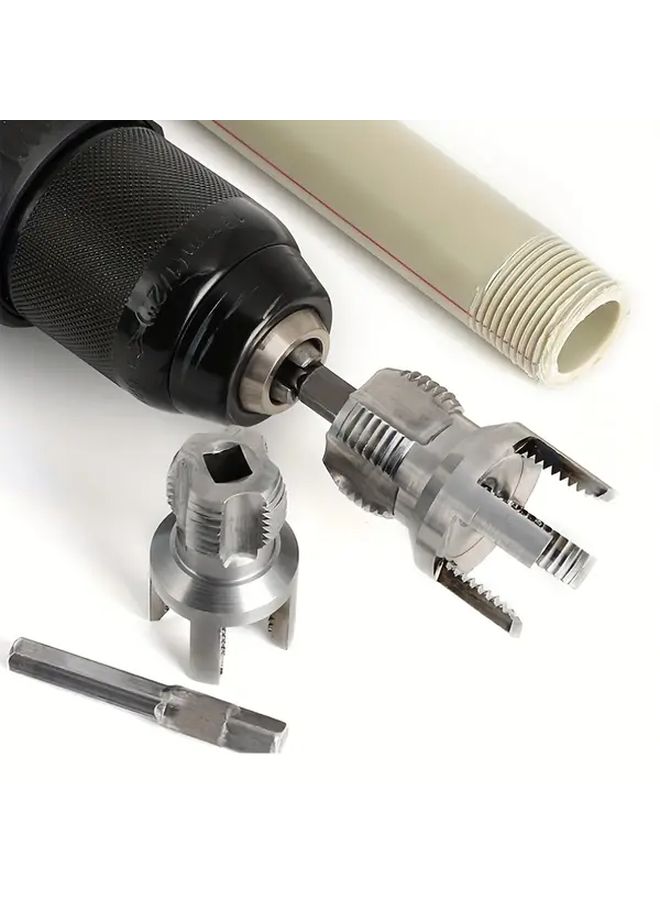 1pc 4 Split Tubes Tube Sanders Heavy Duty Pipe Thread Cutter With Quick Threading Compatible With 4mm And 6mm Pipes Interchangeable Design For Plumbing HVAC DIY Projects - Image 4