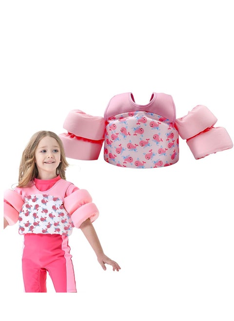 Swim Vest Float for Girls and Boys Floaties for Learn Swiming Training, Infant Safety Aid Jacket, Pool Jackets with Arm Water Wing for 2-8 Years Old