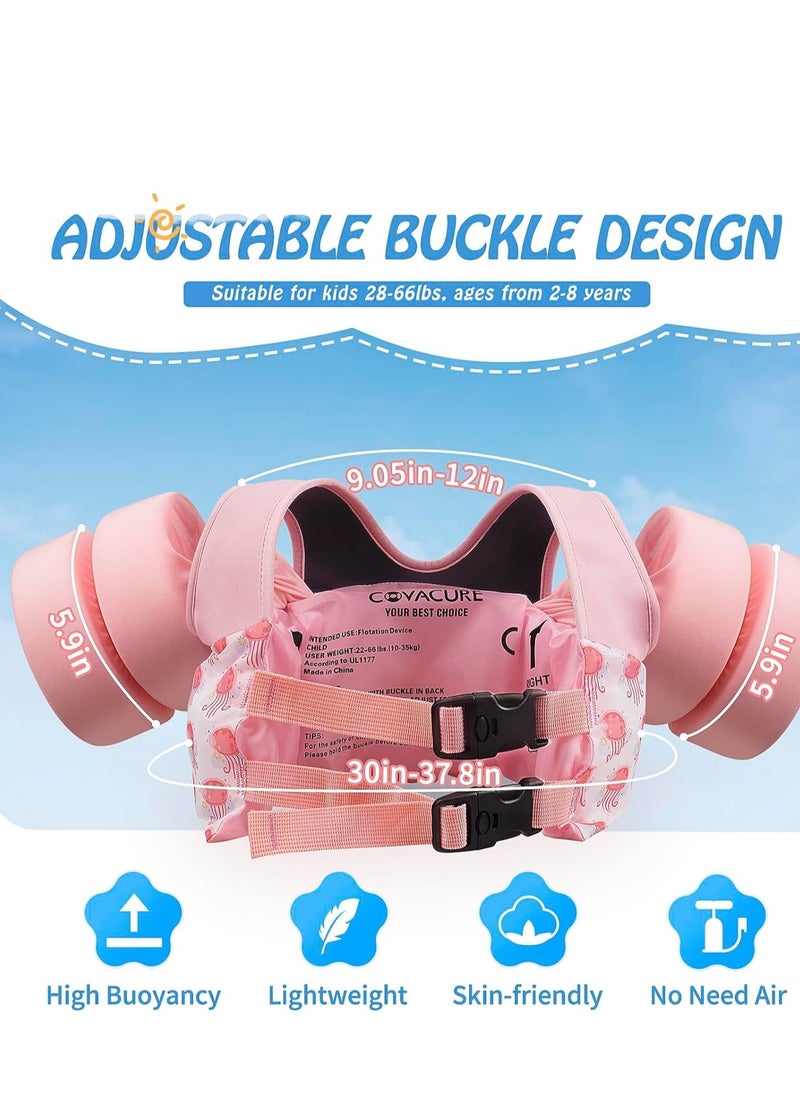 null - Swim Vest Float for Girls and Boys Floaties for Learn Swiming Training, Infant Safety Aid Jacket, Pool Jackets with Arm Water Wing for 2-8 Years Old - Image 1