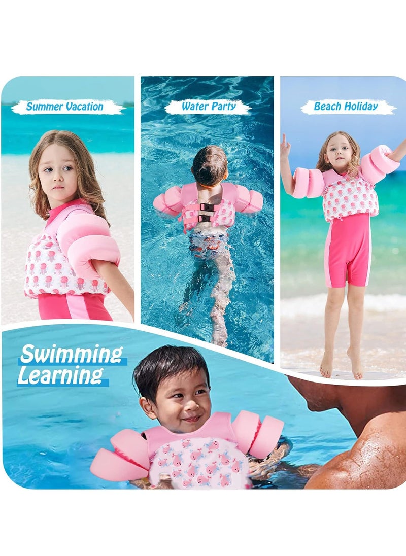 null - Swim Vest Float for Girls and Boys Floaties for Learn Swiming Training, Infant Safety Aid Jacket, Pool Jackets with Arm Water Wing for 2-8 Years Old - Image 1