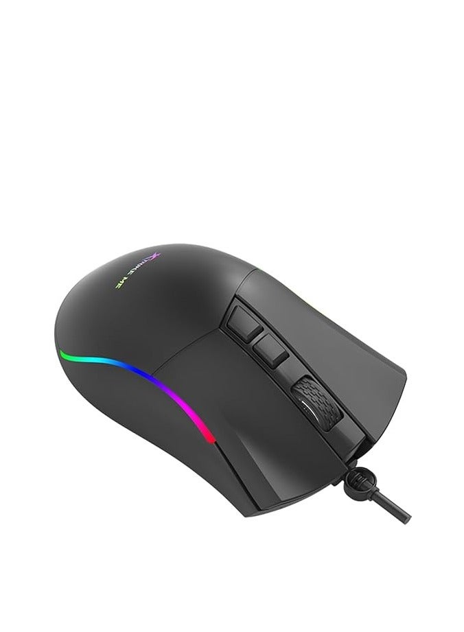 إكسترايك-مي ماوس الألعاب GM-226 RGB ماوس الألعاب مع مستشعر بصري 7200 نقطة في البوصة و7 أزرار قابلة للبرمجة - Image 1