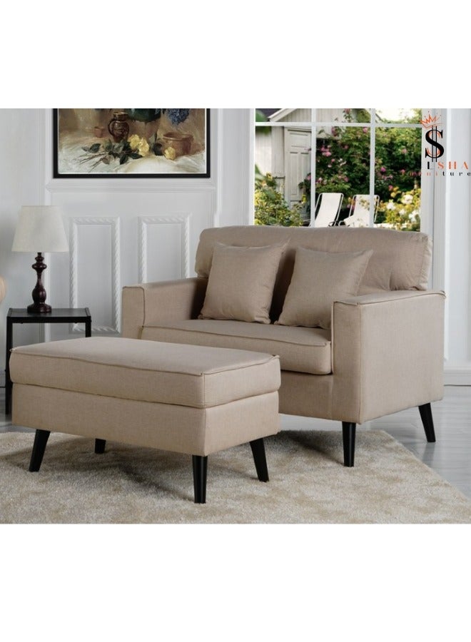 سلشا أريكة حديثة بمقعد واحد مع طاولة قابلة للتخزين - Image 2