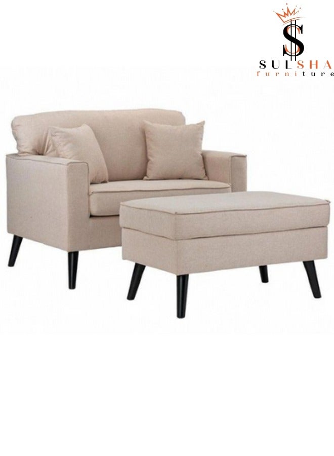 سلشا أريكة حديثة بمقعد واحد مع طاولة قابلة للتخزين - Image 3