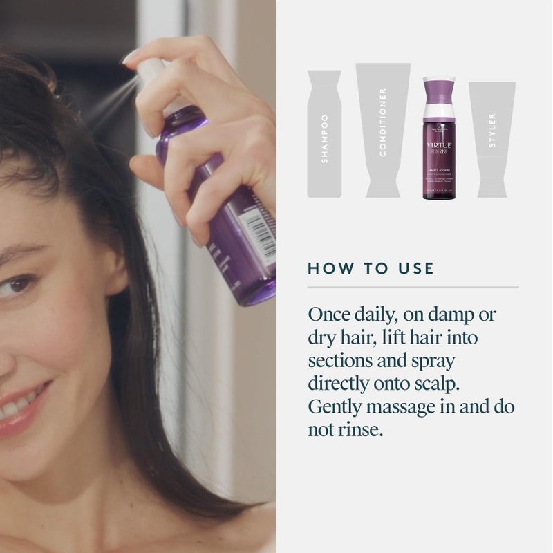 Virtue Flourish Hair Thinning Density Booster Spray Treatment, Hair Growth Product Thickens Hair, Sulfate Free, Color Safe - Image 3