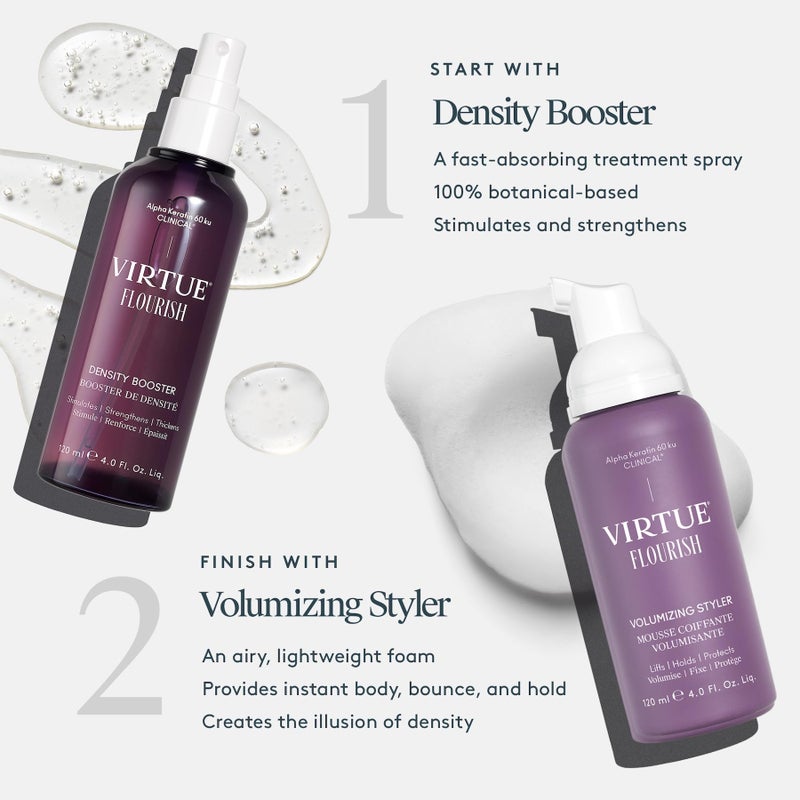 Virtue Flourish Hair Thinning Density Booster Spray Treatment, Hair Growth Product Thickens Hair, Sulfate Free, Color Safe - Image 4