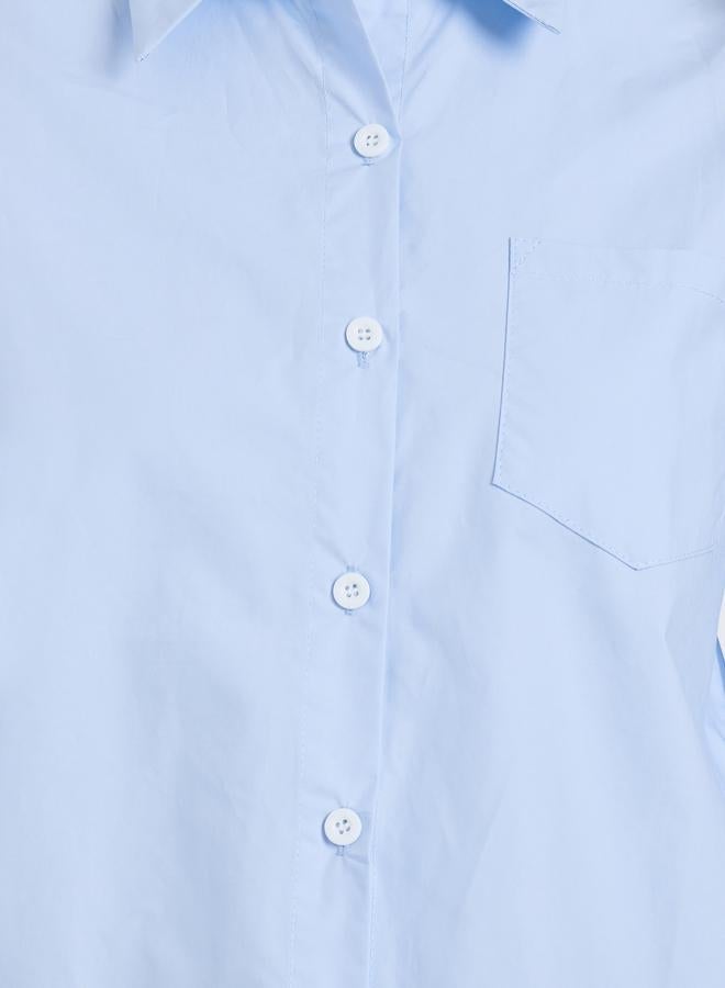 Styli Women Blue Long Sleeve Shirt with Pocket - Image 4