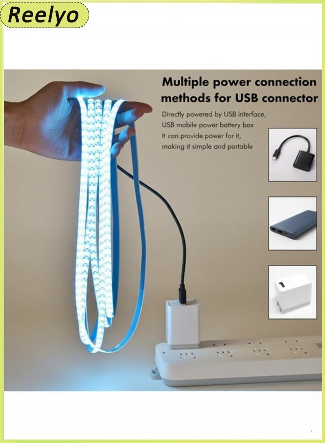 Reelyo USB Led Lights Strip Light TV Backlight With Back Tape Decor Lights RGB Strip Light Background Wall Decorative Light 1m 5V Room Decorative Lights Blue - Image 5