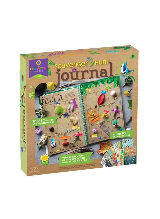 PlayMonster Craft Tastic Scavenger Hunt Journal Nature Diy Craft Kit 32 Page Journal With Over 500 Stickers Ages 6+ - Image 2