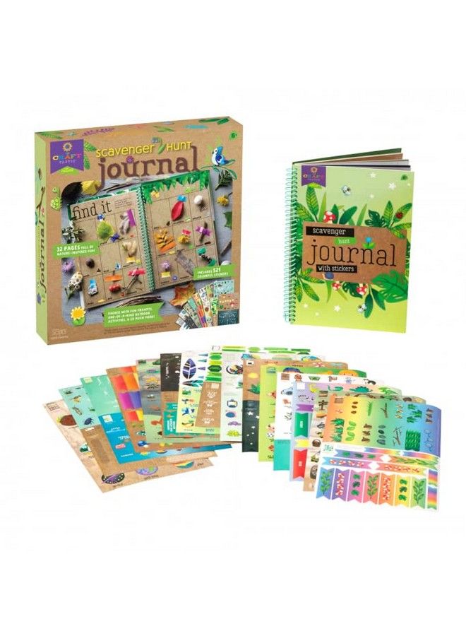 PlayMonster Craft Tastic Scavenger Hunt Journal Nature Diy Craft Kit 32 Page Journal With Over 500 Stickers Ages 6+ - Image 3
