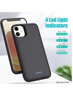 Battery Case for iPhone 12mini [5.4 inch], Portable Charging Case Extended Battery Pack for iPhone 12mini -Black