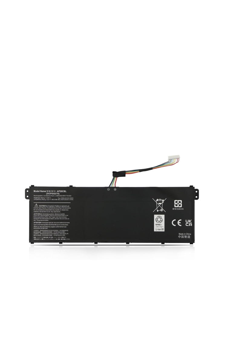 Terabyte بطارية AP20CBL متوافقة مع Acer Swift 3 SF314-43 SF314-511 Aspire 5 A515-45 A515-46 A515-56 A515-56T A515-56G 7 A715-43G Vero AV15-51 بسعة 11.55V 53Wh/4590mAh/3 خلايا - Image 1
