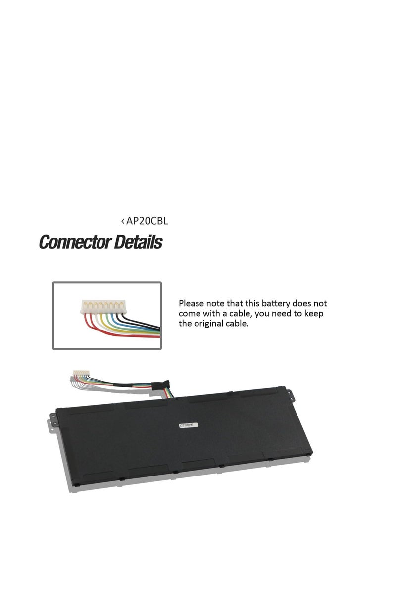 Terabyte بطارية AP20CBL متوافقة مع Acer Swift 3 SF314-43 SF314-511 Aspire 5 A515-45 A515-46 A515-56 A515-56T A515-56G 7 A715-43G Vero AV15-51 بسعة 11.55V 53Wh/4590mAh/3 خلايا - Image 3