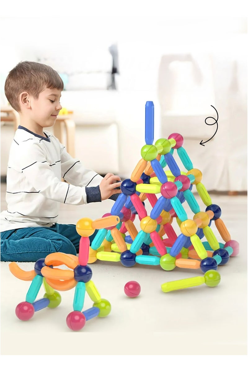 Magnetic Building Blocks Set – 42 Pieces Educational Construction Toy for Kids (Ages 3-13) - Image 2