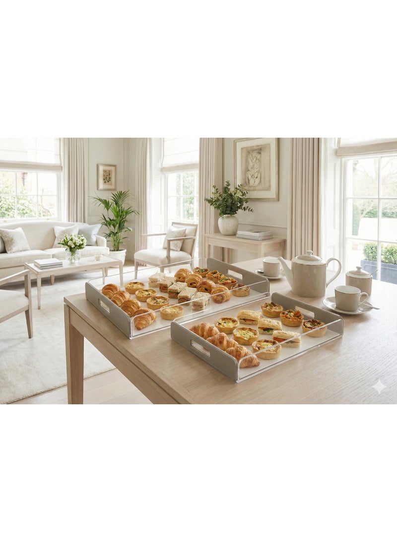 A set of multi-use serving trays