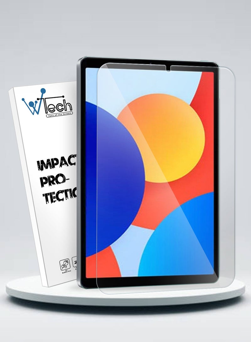 Wtech Xiaomi Redmi Pad SE 4G 2024 (8.7 Inch) Premium Series Curved Edges Full Cover Tempered Glass Screen Protector Clear - Image 1