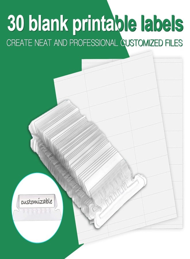 HERKKA Hanging File Folders, 30 Pack Reinforced Letter Size Hanging Folders, Designed for Bulky Files, Filing Cabinet, 1/5-Cut Adjustable Tabs (Green) - Image 5