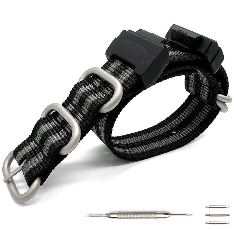 Lijinlan Military Ballistic Nylon Strap Replacement G-Shock Watch Bands Compatible with Casio G-Shock Watch Model GW100/GA100/GA400/GD120/ DW-D5500 /DW5600E/ DW6900/DW-9052/GWM5610/GW9400 (Grey) - Image 1