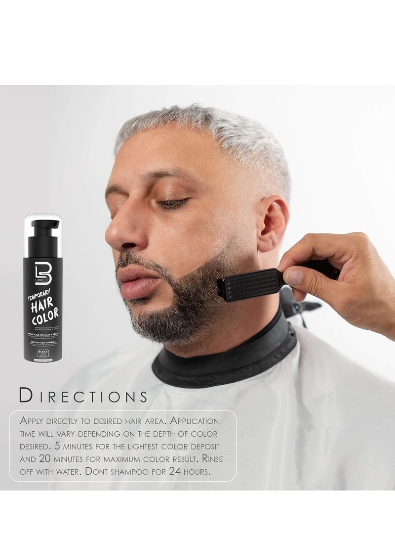 L3VEL3 Level 3 Temporary Beard Color - For Black Hair Beards - Full Beard in Minutes - Easy to Apply and No Mixing Required L3  - Image 2