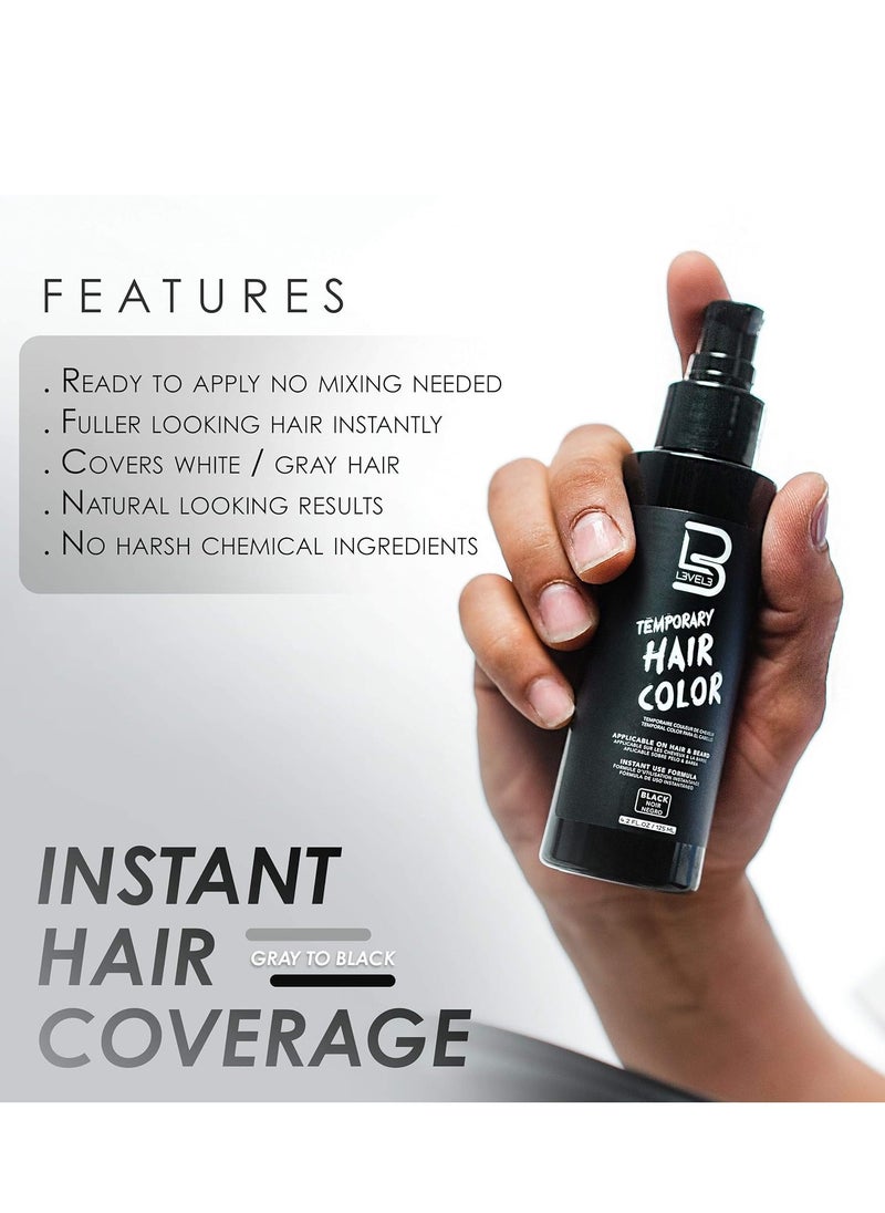 L3VEL3 Level 3 Temporary Beard Color - For Black Hair Beards - Full Beard in Minutes - Easy to Apply and No Mixing Required L3  - Image 4