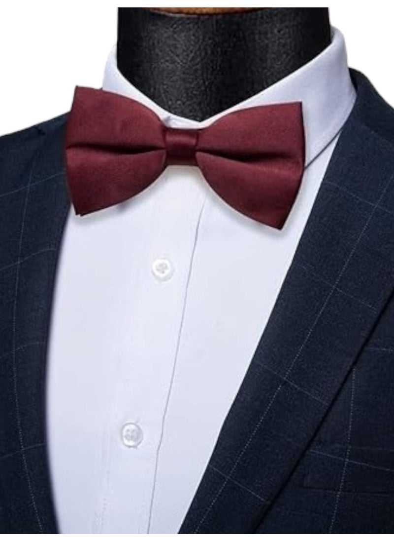 Trenderrs Men's Solid Color Satin Bow Tie  - Image 1