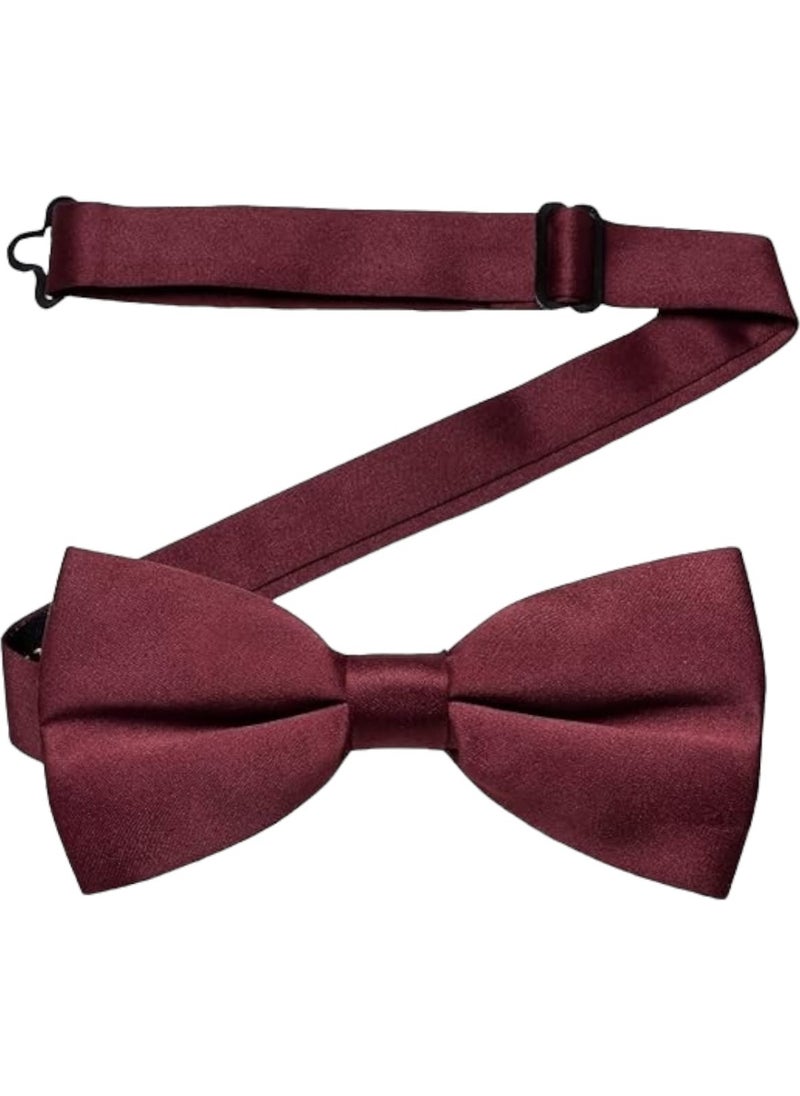 Trenderrs Men's Solid Color Satin Bow Tie  - Image 2