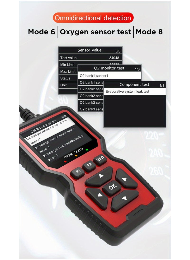 Generic - Obd2 Car Scanner Engine Fault Reader Real-Time Data & Voltage Monitor  Easy Diagnostics Tool V519 - Image 1