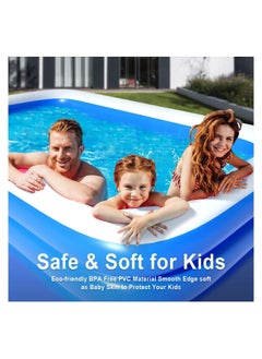 Inflatable Swimming Pool, Thickened Abrasion Resistant Family Full-Sized Above Ground Kiddie Inflatable Swimming Lounge Pool for Kids, Adults,Blow up Pool for Backyard Patio,120 x 72 x 22 Inch - pzsku/ZD14E229253262C7A6C64Z/45/_/1683279153/15257604-0d75-4e29-be61-94786be34575