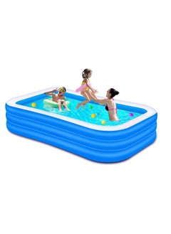 Inflatable Swimming Pool, Thickened Abrasion Resistant Family Full-Sized Above Ground Kiddie Inflatable Swimming Lounge Pool for Kids, Adults,Blow up Pool for Backyard Patio,120 x 72 x 22 Inch - pzsku/ZD14E229253262C7A6C64Z/45/_/1683279153/9b2d14a4-e9dc-4fb4-8c64-08ae6ddc74c5