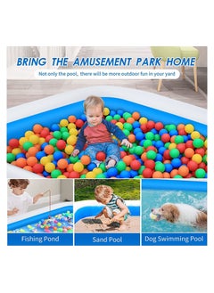 Inflatable Swimming Pool, Thickened Abrasion Resistant Family Full-Sized Above Ground Kiddie Inflatable Swimming Lounge Pool for Kids, Adults,Blow up Pool for Backyard Patio,120 x 72 x 22 Inch - pzsku/ZD14E229253262C7A6C64Z/45/_/1683279154/407e0bf7-48fd-448b-9320-ace7b453e3e3