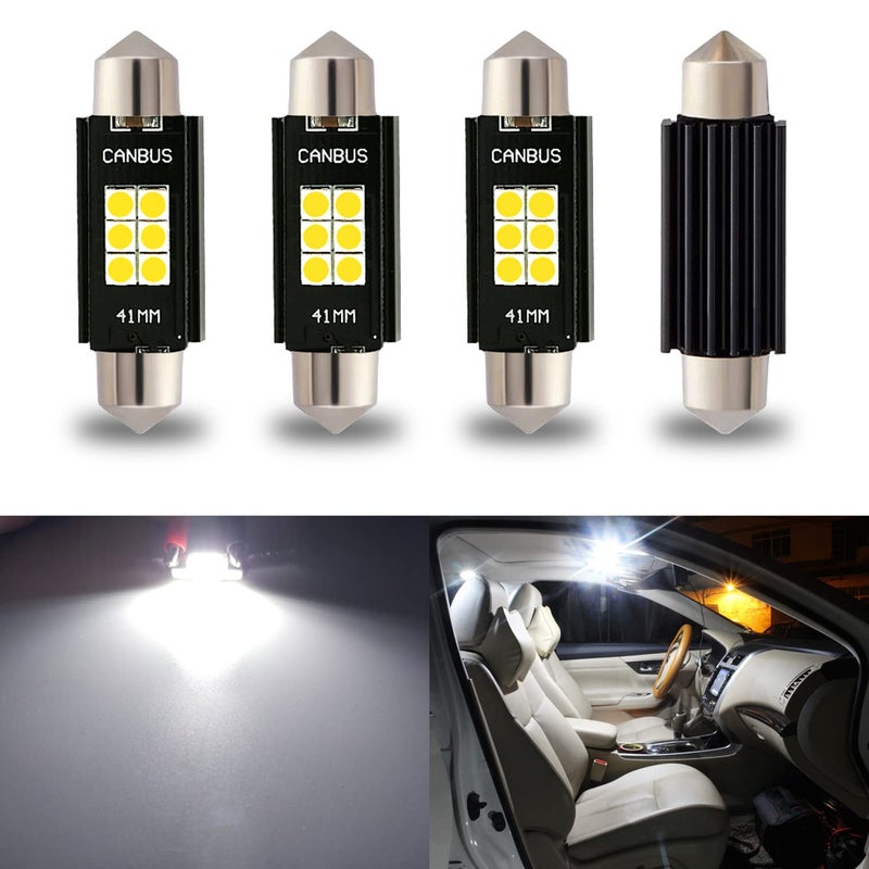 iBrightstar 930V Extremely Bright 2112 2122 578 Festoon LED Bulbs Error Free 161 41mm for Interior Map Dome Lights and License Plate Courtesy Lights Xenon White