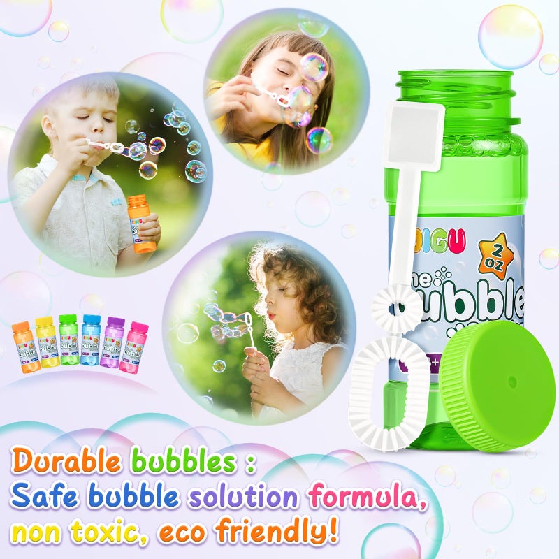 IJIGU Bubble Bottles 36 Pack (2oz), Bubbles for Kids, Bubble Solution with Bulk Wands in 6 Colors as Party Favors for Toddlers 1-3, Summer Outdoor Toy Gift for Boys & Girls - Image 5