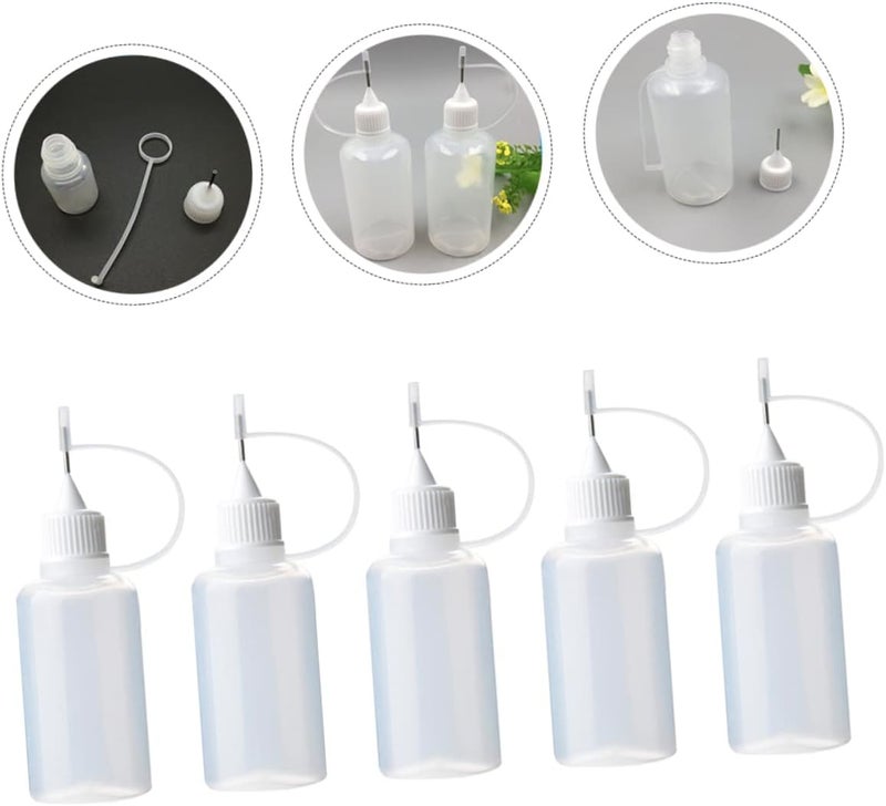 MOKKHNB 10pcs Refillable Liquid Glue Bottles Needle Applicator Dispensers for Crafts Squeeze Bottles for Everyday Use for Precision Application - Image 3