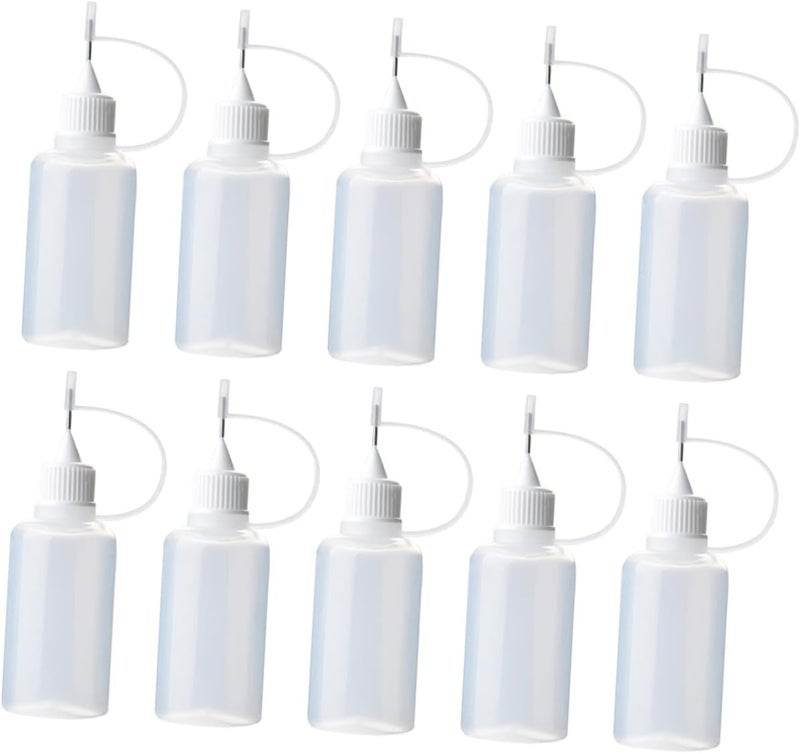 MOKKHNB 10pcs Refillable Liquid Glue Bottles Needle Applicator Dispensers for Crafts Squeeze Bottles for Everyday Use for Precision Application - Image 1