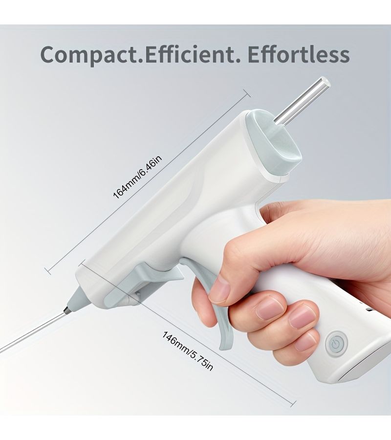 Pink USB-C Hot Glue Gun 2600mAh 8 Minute Smart Shutdown Anti Drip for Crafts - Image 2